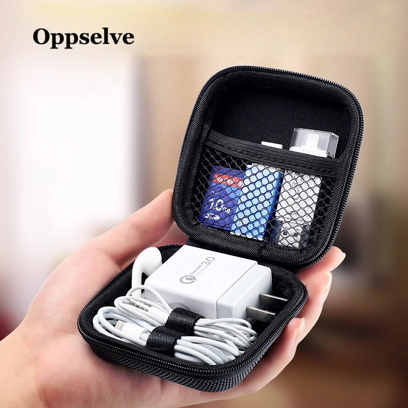 

Portable Mobile Phone Accessaries Hard Box Bag For Bose Sennheiser Earphone USB Cable Charger Earphone SD Cards Storage Package