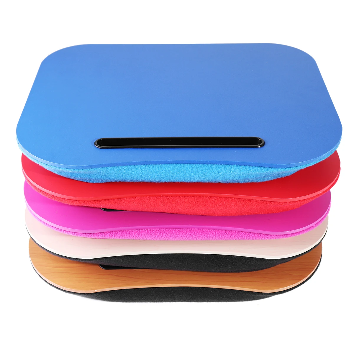  KICUTE Tablet Tray Desk Bed Cushion Office Knee Lap Handy Reading Writing Table Cup Holder Laptop S