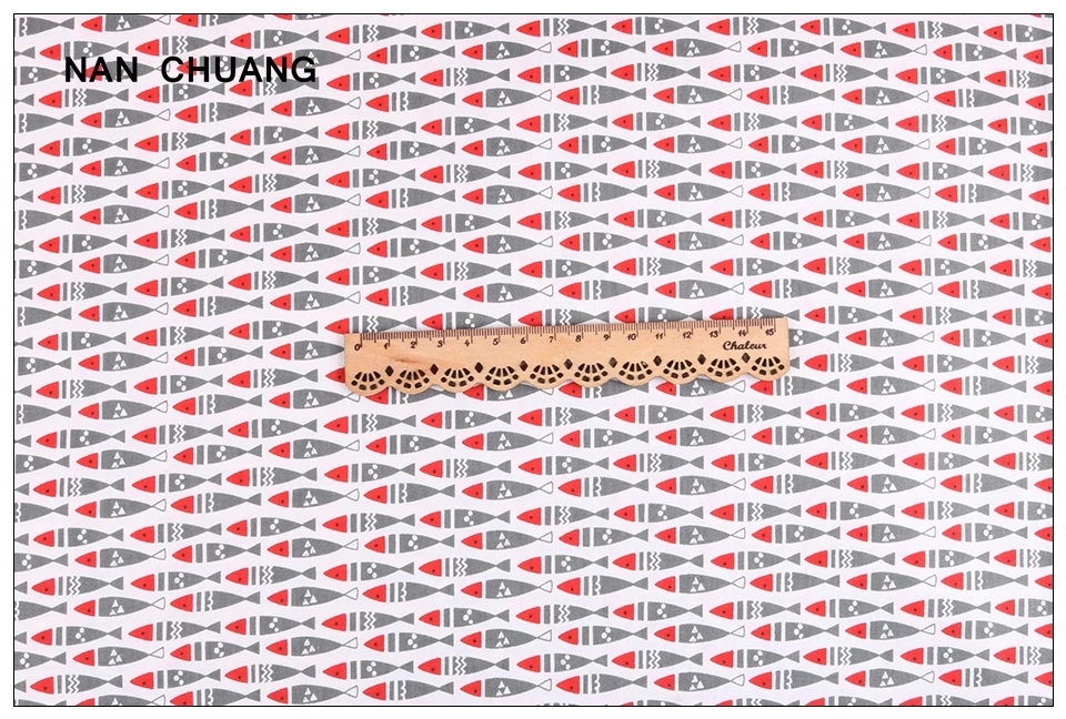 Nanchuang 5 шт./лот рыбы серии хлопчатобумажной ткани Лоскутная Ткань для собственноручных изделий Рукоделие материалы для младенцев и детей 20x25 см