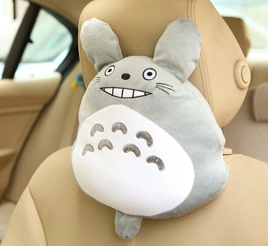 

Cute 1pc 30cm cartoon Miyazaki Hayao laugh totoro plush car headrest Vehicle rest neck pillow stuffed toy gift for girl boy