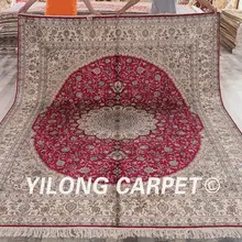 Yilong 8'x10' большой ручной работы Шелковый персидский ковер декор для пола ковер из кашемира(YHW217A8x10
