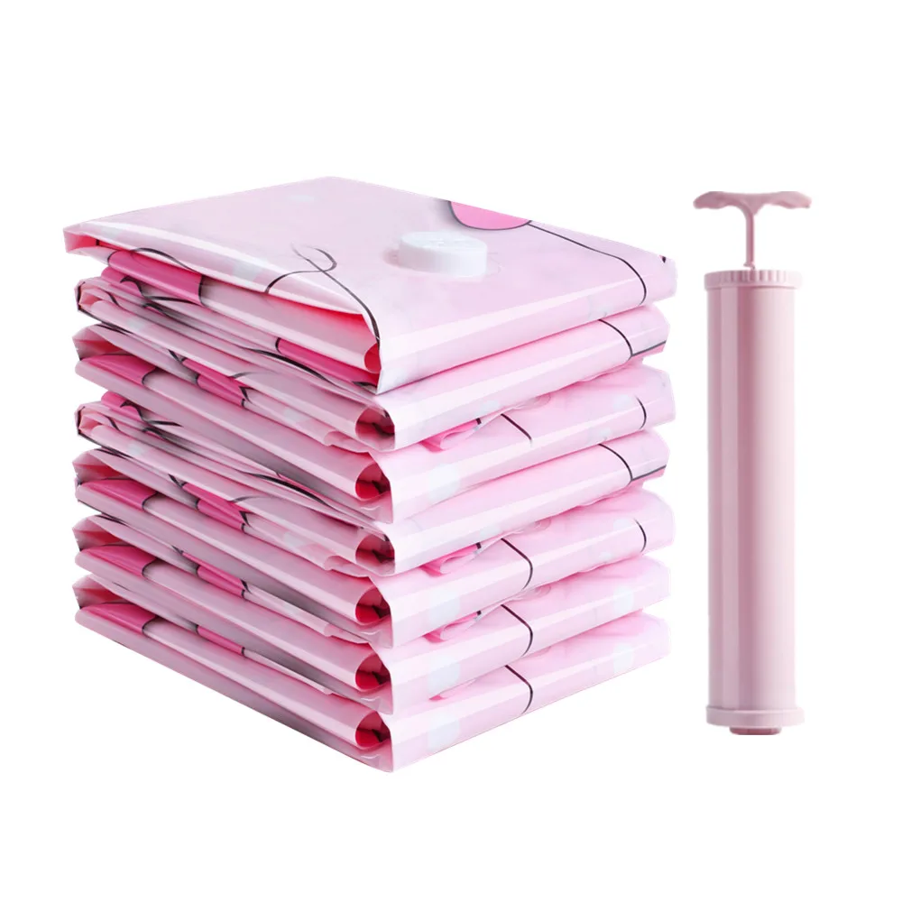 Dr Storage Jumbo 8 Pack Vacuum Bags For Clothes With Pump Valve Space Saver Bags Zip Lock