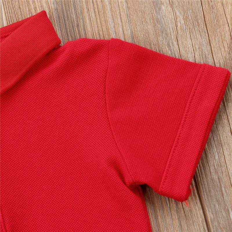 Летний для новорожденных комбинезон с короткими рукавами Bebe custume Polo однотонные комбинезоны спецодежда с отложным воротником для маленьких мальчиков и девочек