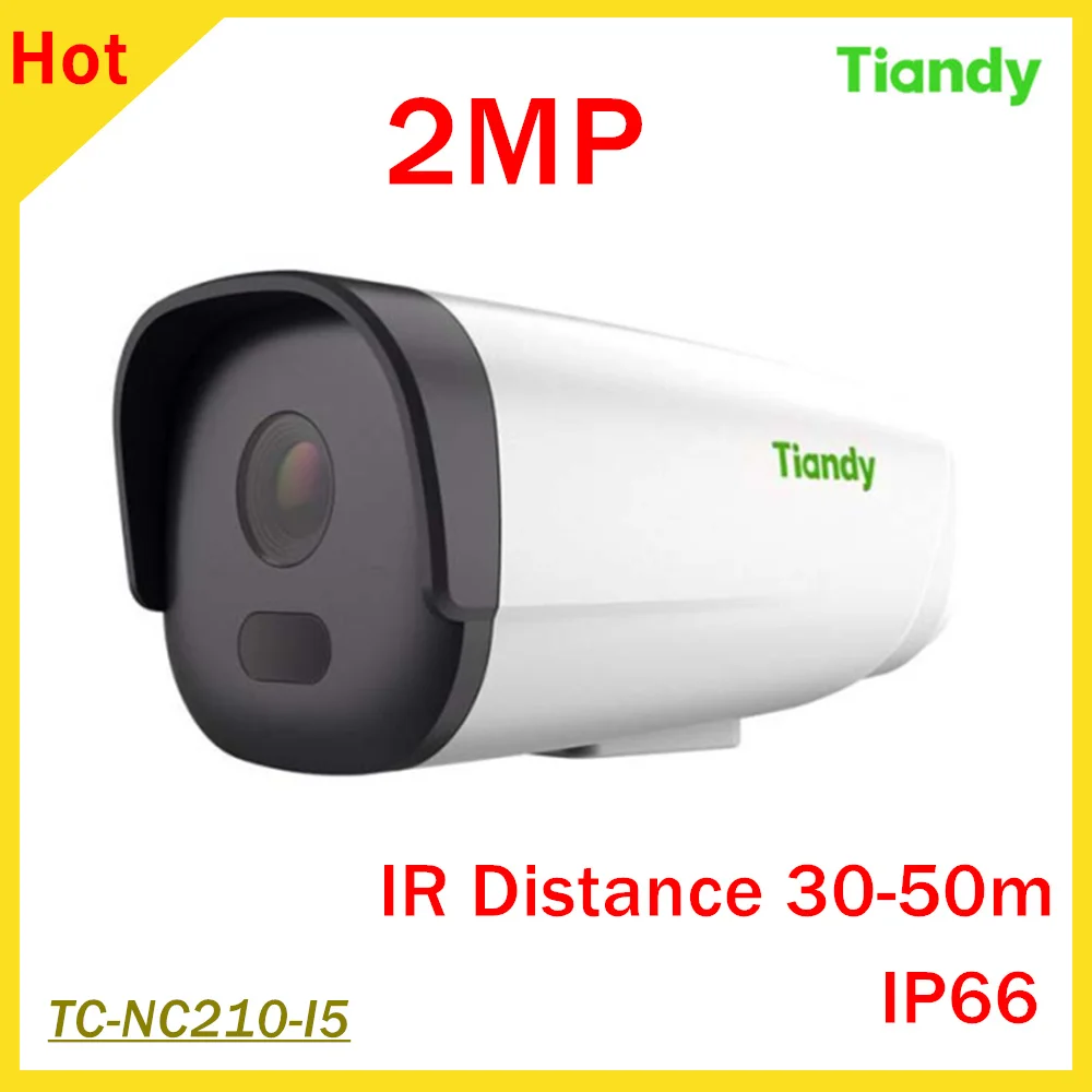 

2MP English Version Tiandy IP Camera 1/2.7 CMOS 1080P IR 30-50M 2 IR leds IP66 Outdoor Network camera security camera