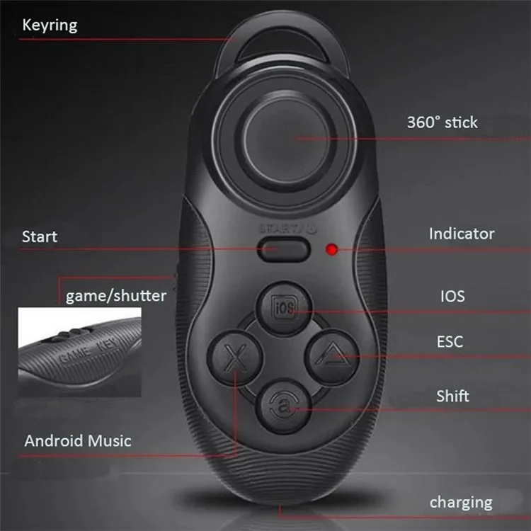 Real 3D Glasses Cardboard!Adjustsble 3D VR Box Virtual Reality Movie Game Glasses For 4.7-6.0 inch Phone + Bluetooth Remote Control (17)