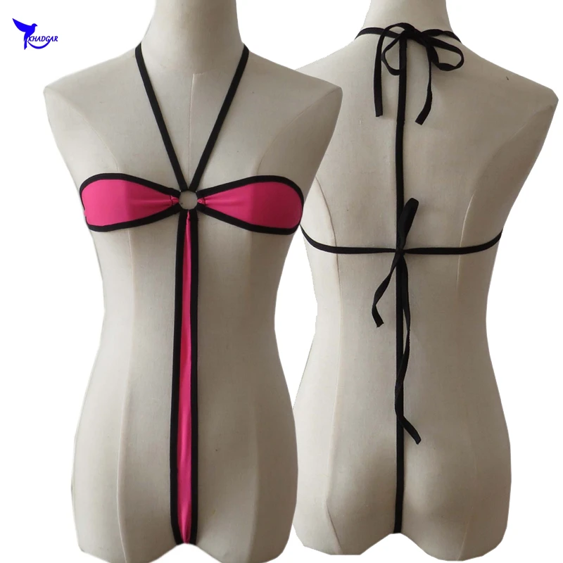 Women Sexy Micro Bikinis G-String Cross Ring Extreme Bathing Suit Bandage Sex Costumes Swimsuit Sunbath Swimwear Bikini Set 2019