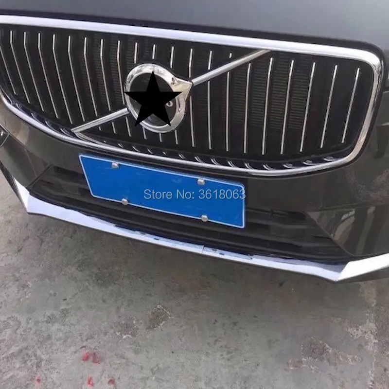 Для Volvo XC60 передняя решетка вниз бампер Нижняя часть планки крышка полосы наружный АБС хром автомобиль-Стайлинг Аксессуары