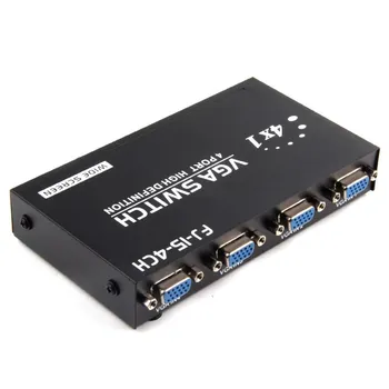 

New 4 Ports 4 In To 1 Out VGA Splitter Switch Box