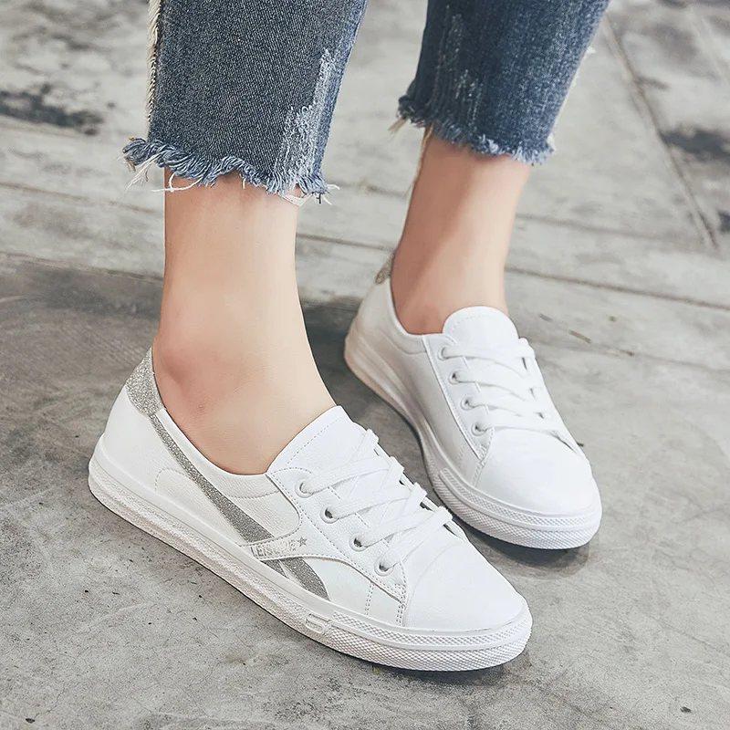 

Solid Canvas Shoes New 2018 Spring Fashion Women Casual Shoes Women's Sneakers Vulcanize Footwear Espadrilles 5
