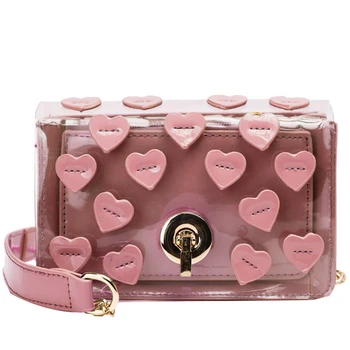 

New Korean Version Of the Wild Transparent Jelly Small Square Bag Fashion Shoulder Messenger Bag