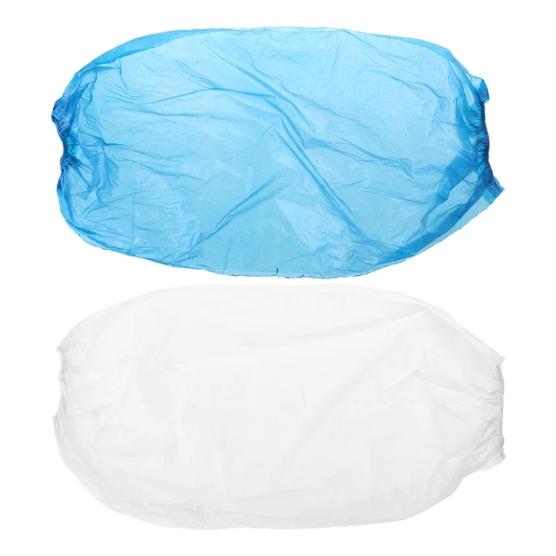 

10x Waterproof Disposable Arm Oversleeves Elastic Band Long Sleeve Home Cleaning