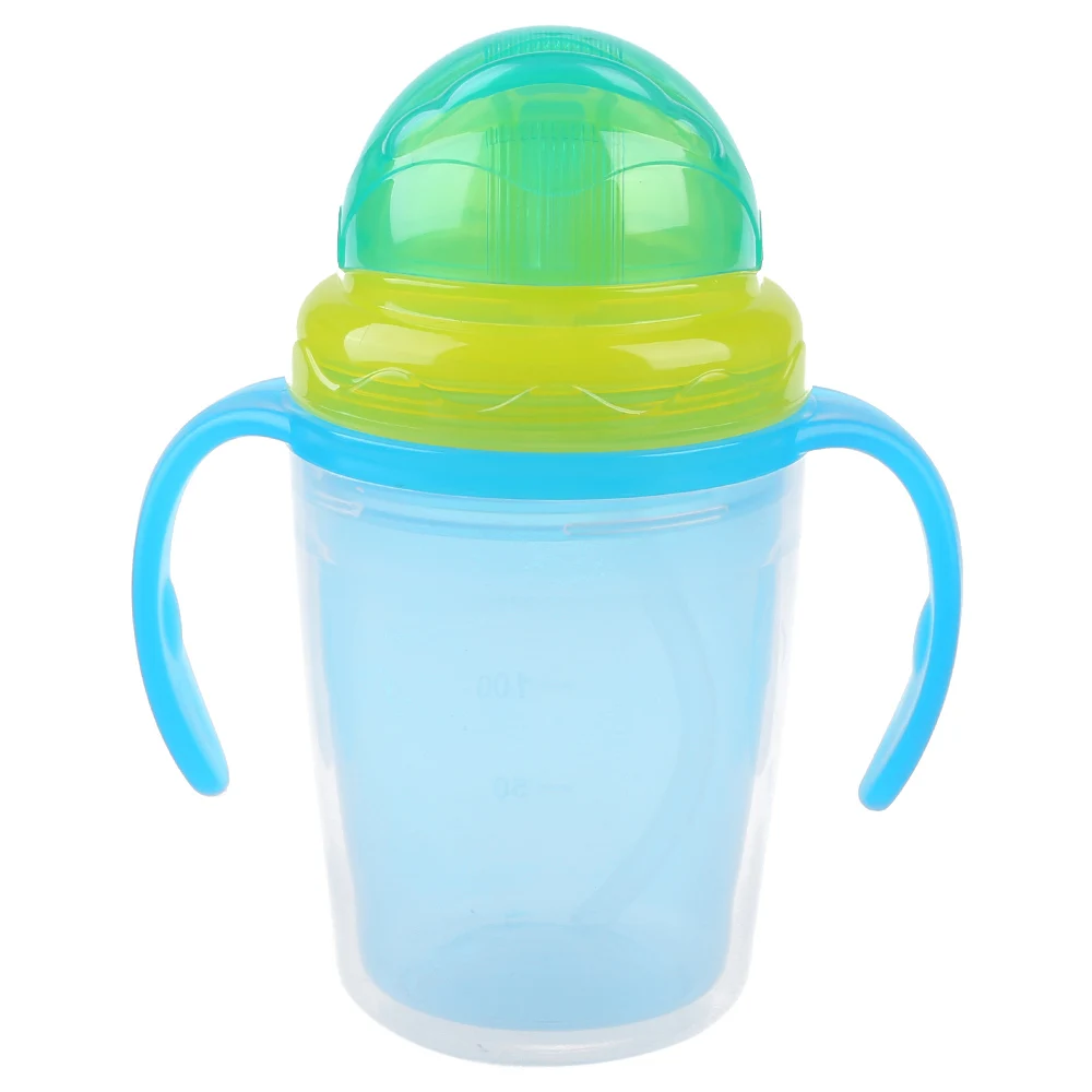 230ml Cute Learn Feeding Drinking Cups For Baby Children PP Double
