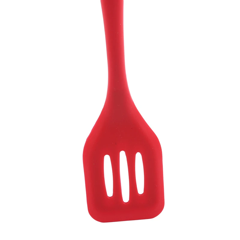Пищевая антипригарная силиконовая лопатка для сковороды, силиконовая металлическая кулинарная лопатка, кухонные принадлежности - Цвет: red