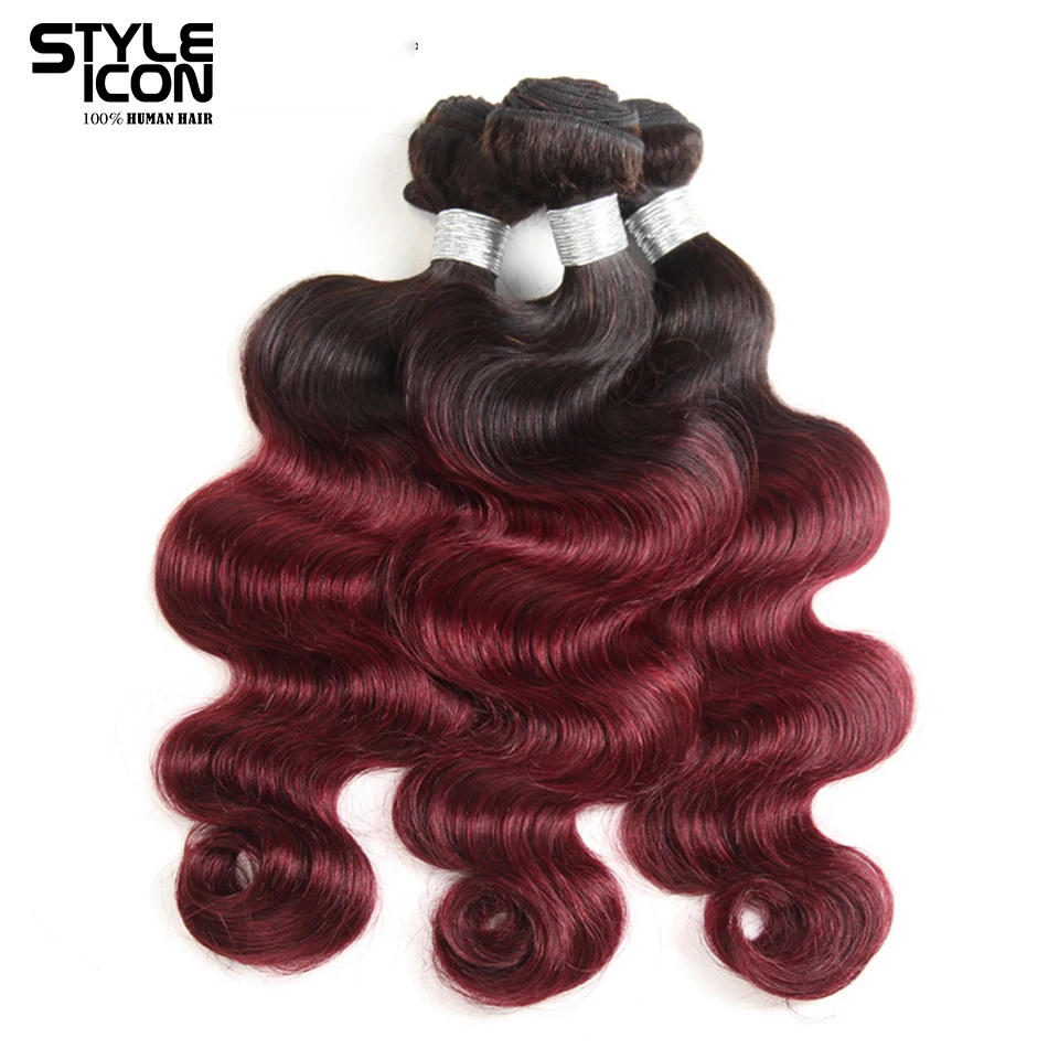 StyleIcon Pre-Colored Brazilian Body Wave 4 Bundles with Closure Ombre Wine Red Human Hair Weave T1b99j 4x4 Lace Closure StyleIcon Pre-Colored Brazilian Body Wave 4 Bundles with Closure Ombre Wine Red Human Hair Weave T1b99j 4x4 Lace Closure