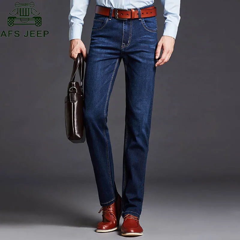 

AFS JEEP 2017 Brand Clothing Men's Jeans Pant bermuda jeans masculina Straight Slim Fit Skinny Jeans Men Stretch Male Denim Pant