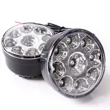 2016 New Real 12V Mercedes 1 PCS 9 Led Round Daytime Driving Drl Car Fog Lamp Running Light Headlight Electronics Accessories
