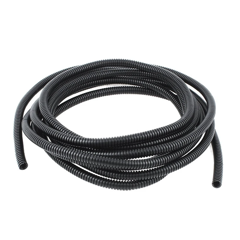 

Flexible 8mm Dia Black PE Corrugated Tubing Gas Conduit Tube Hose 5M