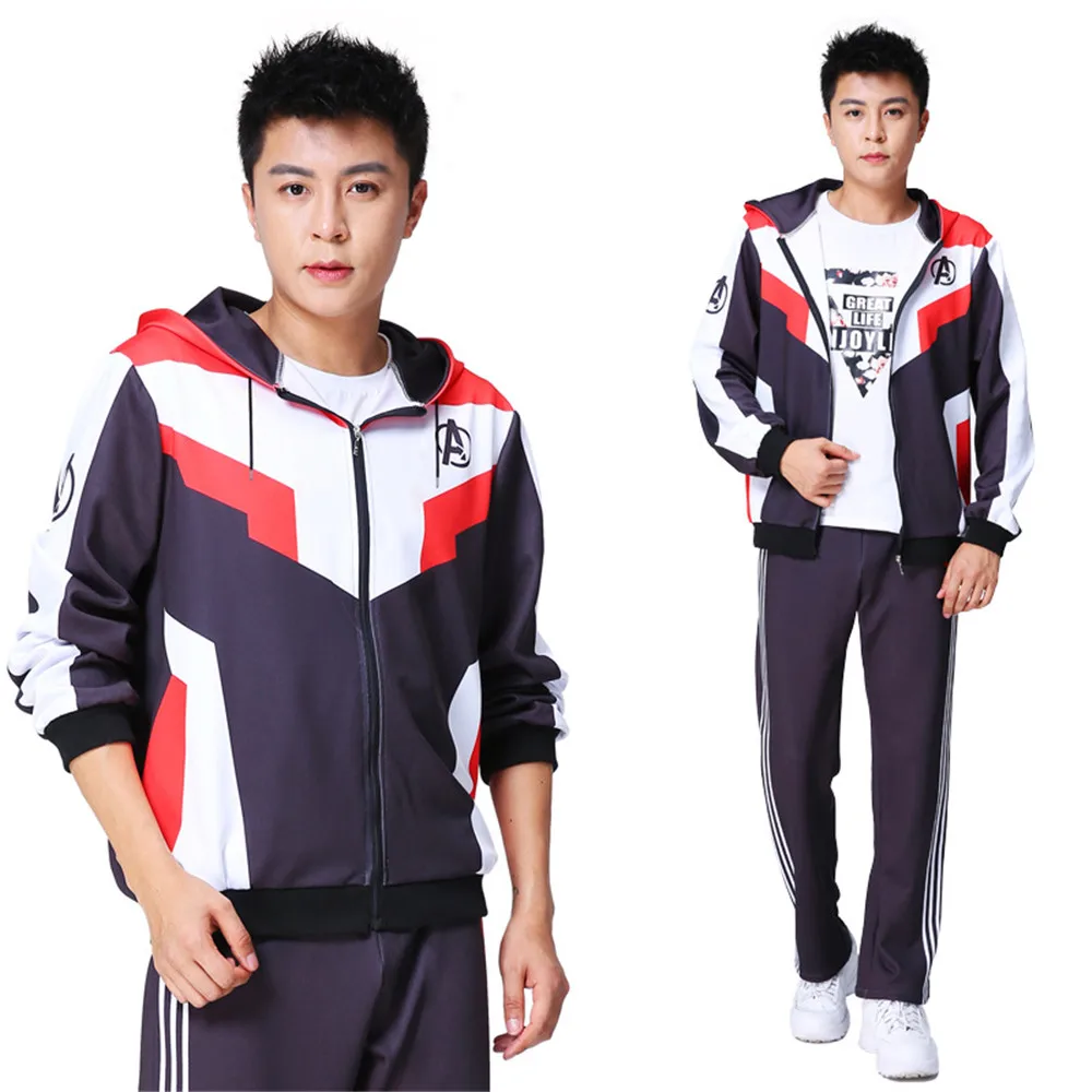 Cosplay Avengers4 Endgame Quantum Realm kids adult Sweatshirt Captain Marvel Zipper Jacket /pant Sportswear Warrior costume Cosplay Avengers4 Endgame Quantum Realm kids adult Sweatshirt Captain Marvel Zipper Jacket /pant Sportswear Warrior costume