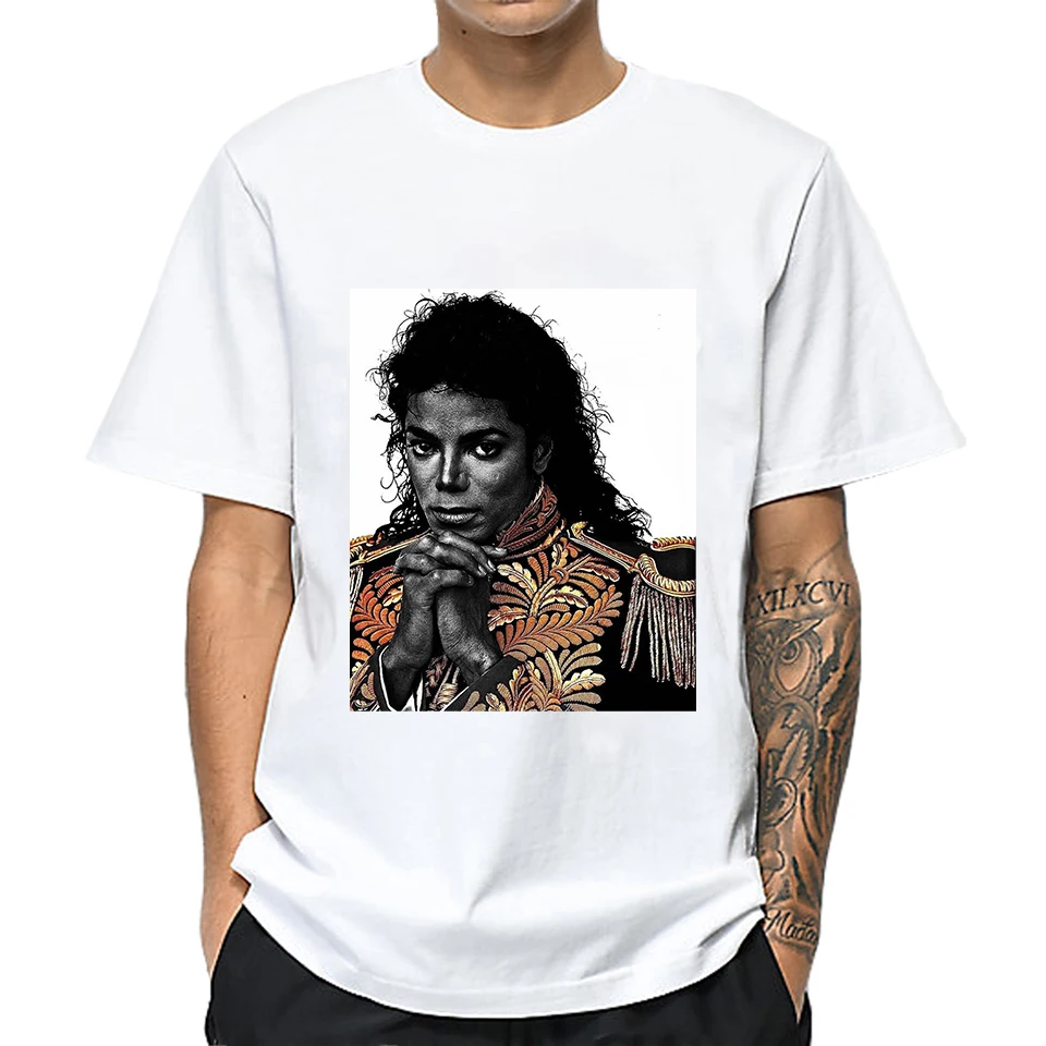 

2019 Commemorate Michael Jackson Fashion Cotton Big Size Students Summer T-Shirt Short Sleeve Men Women T Shirt Tees
