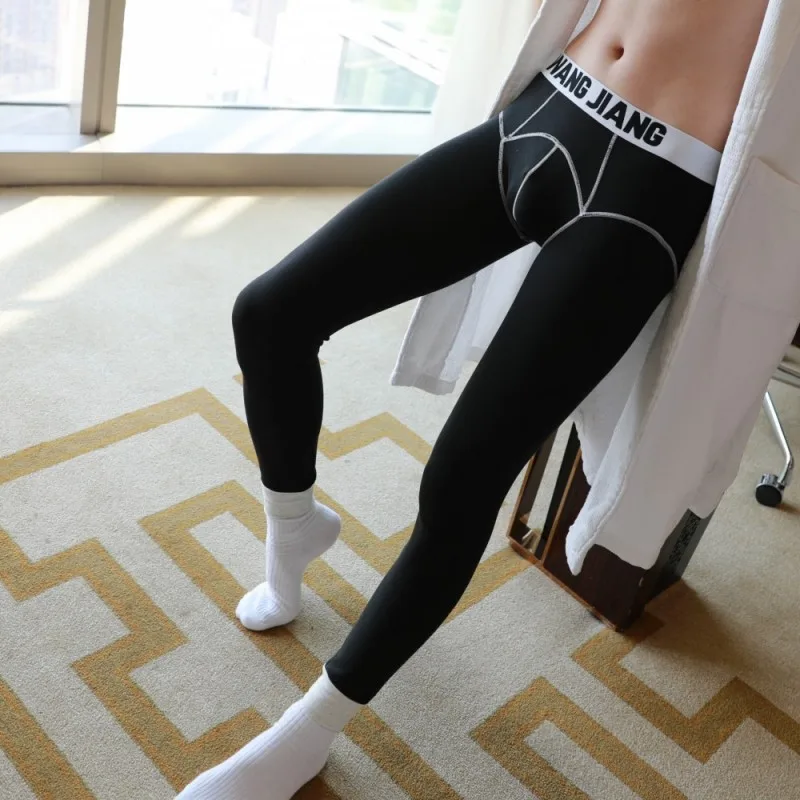 Wangjiang Men's Warm Thermal Underwear Male Long Pants Men Long Johns  Legging