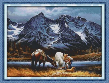 

Romances Under the Snow Mountains Needlework, Cross stitch,Embroidery kits,Precise Printed Patterns Cross-Stitching,DIY Handmade