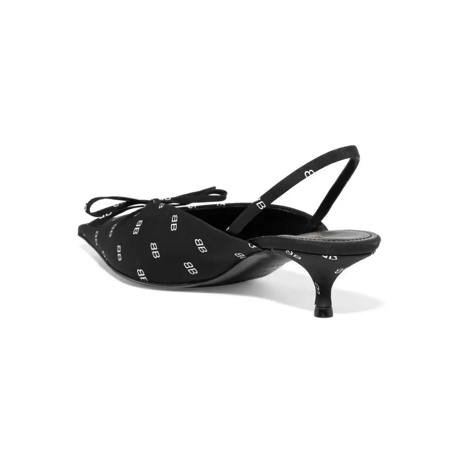 BB принт Женские сапоги с острым носком на низком каблуке роскошная дизайнерская обувь для женщин кота; 3,5 см Сандалии на каблуке Для женщин сексуальный
