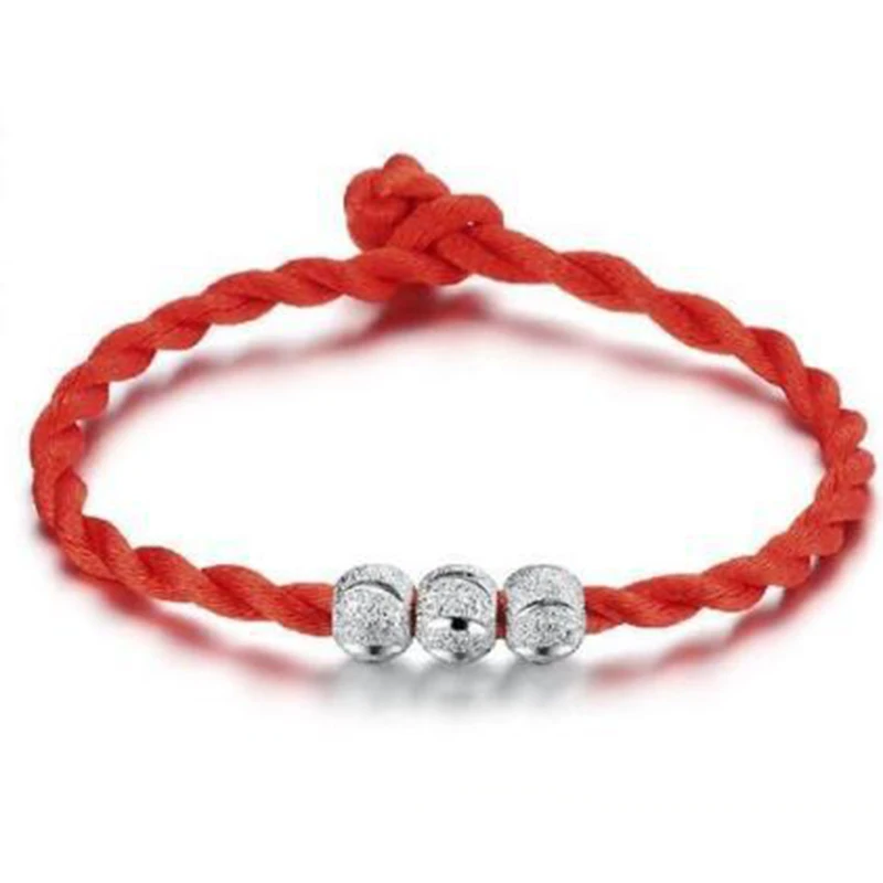 Новое поступление, браслет с Красной веревкой и бусинами на удачу, Красный Браслет-манжета, ручная цепочка для девушек, женщин, дам, хороший подарок на день рождения