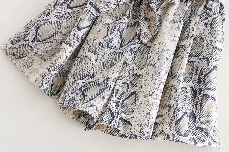 Heydress Винтаж; пикантный принт в виде змеиной шорты Высокие эластичные талии с животным узором свободные шорты Повседневное Pantalones Mujer