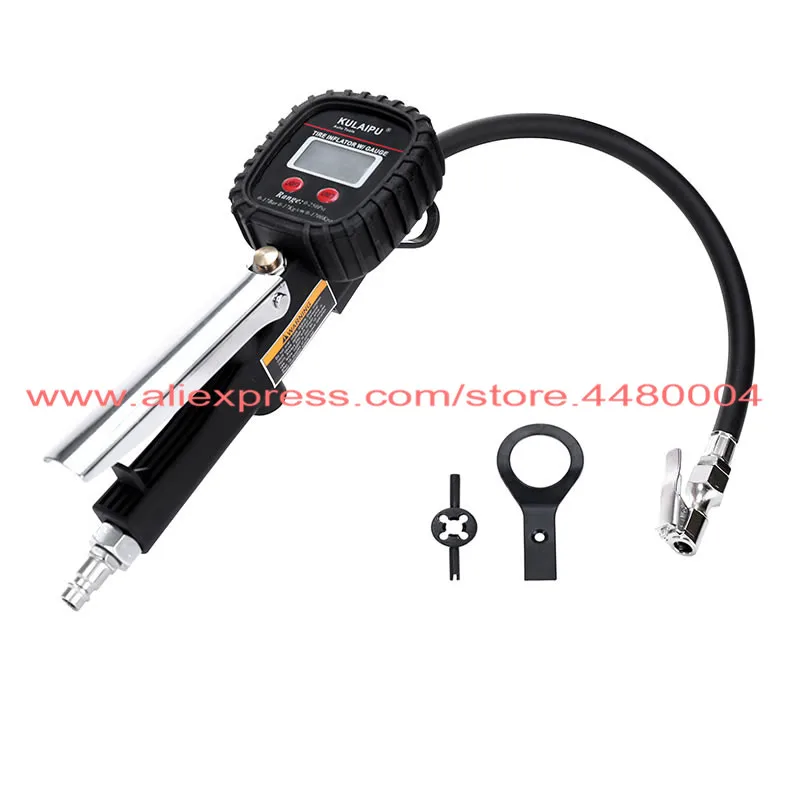 

Digital Car Truck Air Tire Pressure Inflator Gauge LCD Display Dial Meter Vehicle Tester Tyre Inflation Gun Monitoring Tool