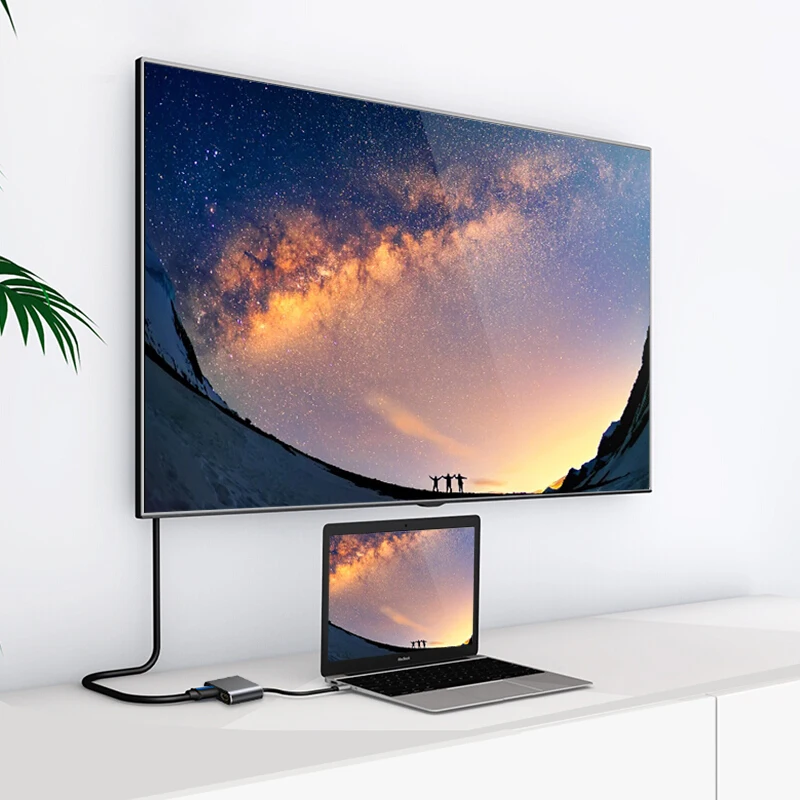 Biaze Тип C на адаптер HDMI VGA usb к 4 K Thunderbolt 3 для samsung Galaxy S9/S8 huawei Коврики 20/P20 Pro USB из
