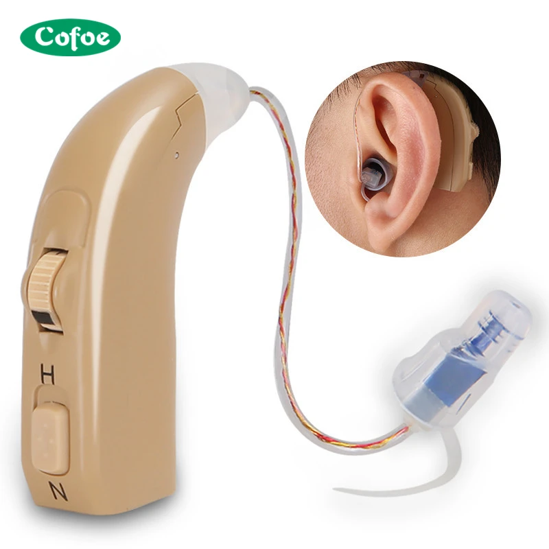 

Cofoe Digital BTE Hearing Aid USB Rechargeable Adjustable Amplifier mini Behind Ear High-Low Tone Ear Hearing Aid Hearing Device