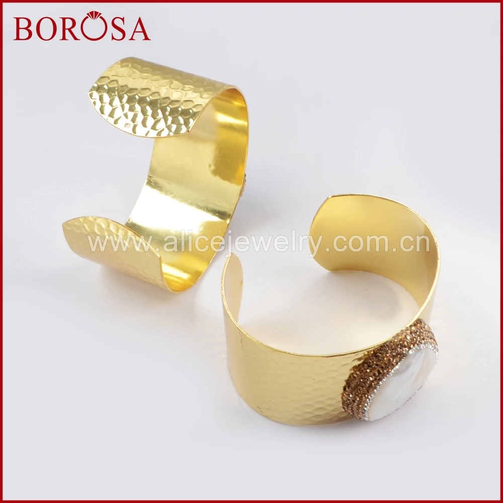 BOROSA 5 шт. Новое поступление жемчужный браслет манжета позолоченные капли