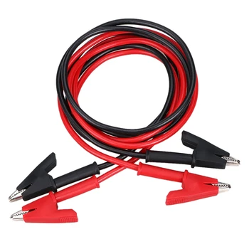 

Dual Ended Crocodile Alligator Clips, 15A Test Lead Wire Cable with Insulators Clips, 4Pcs 3.3 Ft/1M Test Flexible Cable with