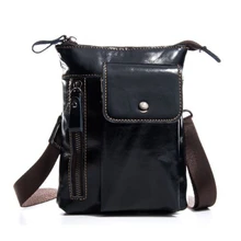 Натуральная кожа Многофункциональный поясная для Для мужчин сумка Винтаж сумка человек из коровьей кожи Crossbody сумки мужской B611-89