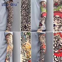 4 шт. Универсальный Поддельные татуировки Эластичный нарукавник спортивные аксессуары шкуры Защита от солнца защитный для Велоспорт Кемпинг бег