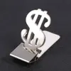 1Pc Stainless Steel Metal Money Clip Dollar Design Fashion Simple Silver Dollar Cash Clamp Holder Wallet For Men Women 2