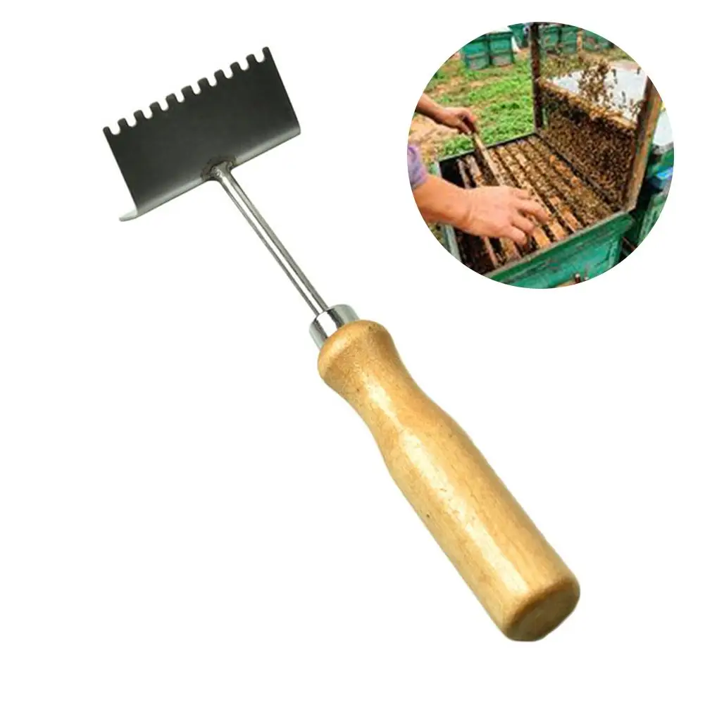 

Stainless Steel Clean Frame Nest Saw Blade Excluder Shovel Scraper Honey Wooden Handle Apicultura Equipment Beekeeping Tool