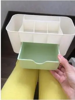 Коробка для хранения косметики на 360 градусов, вращающийся чехол-органайзер для косметики и ювелирных изделий - Цвет: white box small