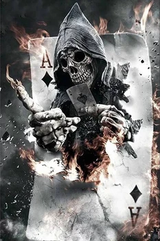 

Diamond Embroidery Skeleton Scenery Square 5D Diamond Painting Landscape Cross Stitch Full Needlework Round Children's Gift