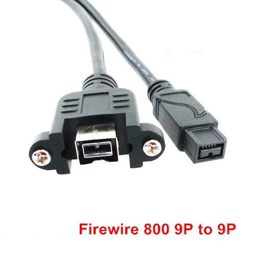 Cablecc 30cm IEEE 1394b 9Pin Male to Female Extension Cable for Firewire 800 Mount Screw type Cablecc 30cm IEEE 1394b 9Pin Male to Female Extension Cable for Firewire 800 Mount Screw type