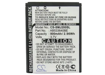 

Cameron Sino 800mAh Battery AB533640BE for Samsung SGH-J200