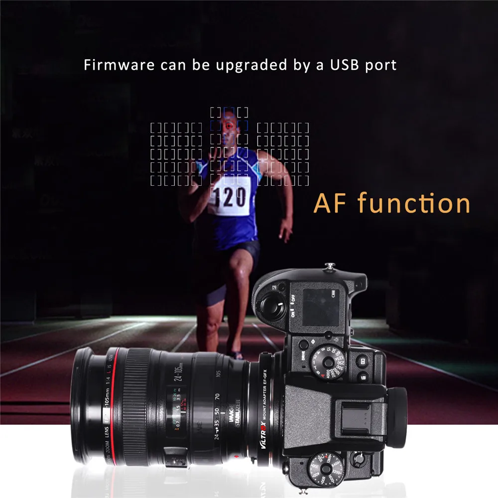 Viltrox EF-GFX AF адаптер с автофокусом для объективов Canon EF идеально устанавливается на Fuji GFX-Mount камеры среднего формата