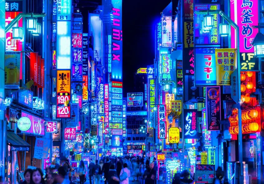 Tokyo City Skyline Shinjukus Kabukicho Night Light Background High Quality Computer Print Wall Photo Backdrop Backgrounds Aliexpress
