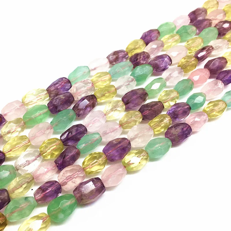 

AA Quality Natural Colorful Crystals Beads Stone Faceted Loose Oval Spacer 10-14 mm DIY Jewelry Making Supplies Rare Bead
