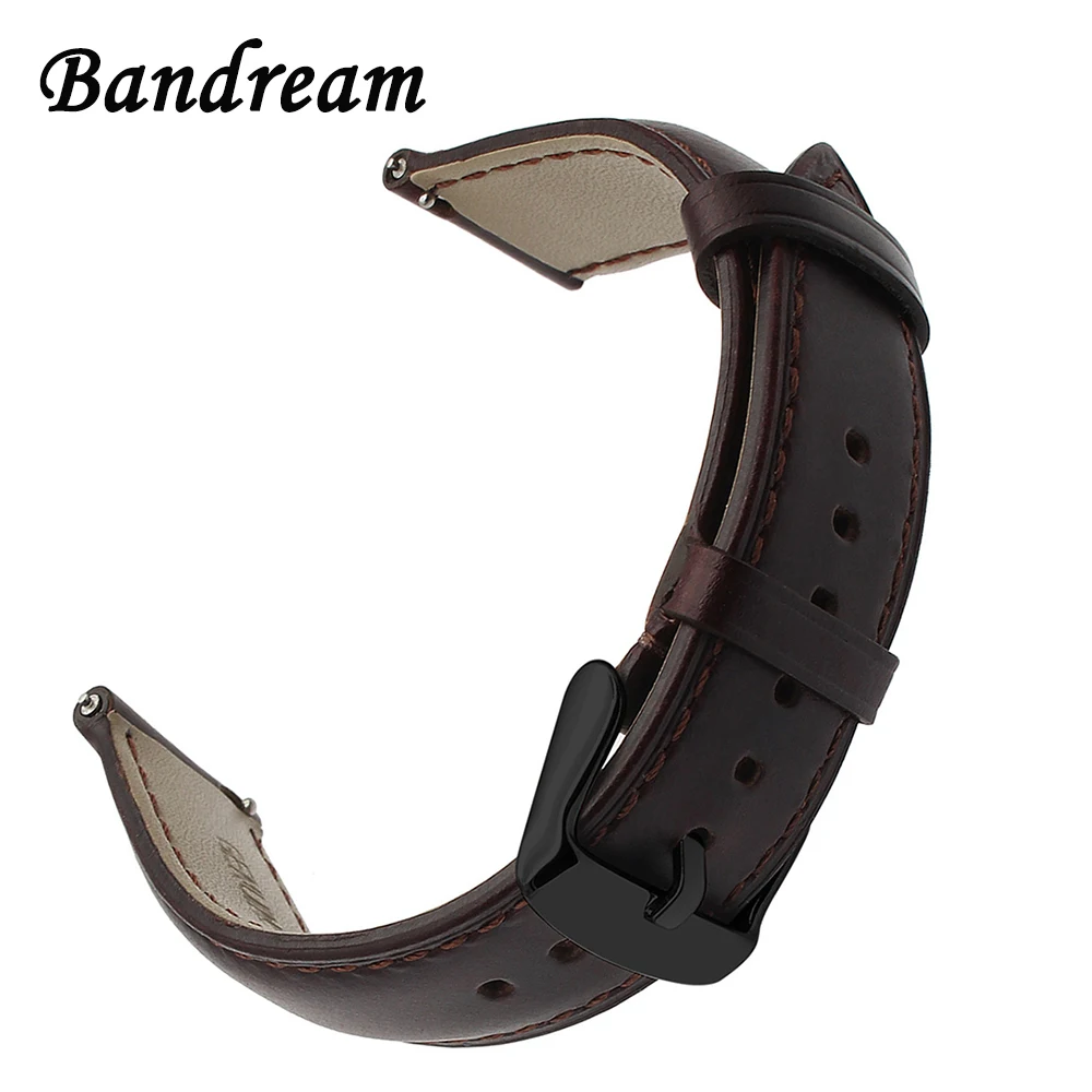 

20mm Genuine Leather Watchband for Garmin Forerunner 645 Misfit Vapor Smart Watch Band Quick Release Strap Wristband Bracelet