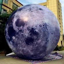 13ft гигантские надувные луна мяч со светодиодной подсветкой надувной планета шар для рекламы открытый событий украшения