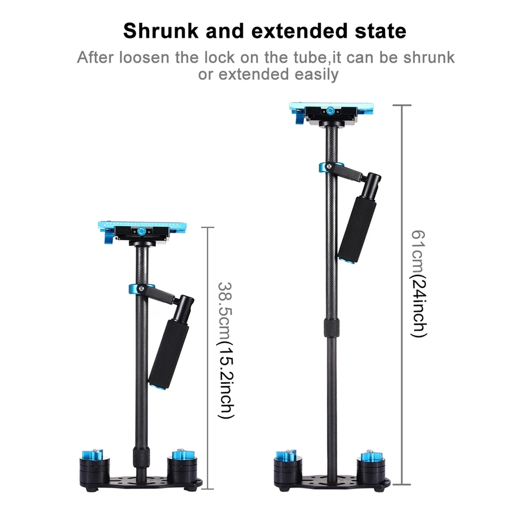 

Professional S60 60cm Video Stabilizer Handheld DSLR Camera Steadicam Steady for Camera Video DV DSLR Nikon Canon Sony Panasonic
