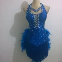 Стиль Костюмы для латинских танцев пикантные Блестки Перо конкурс латиноамериканских танцев платье для детей леди латинские танцевальные платья s-xxxl