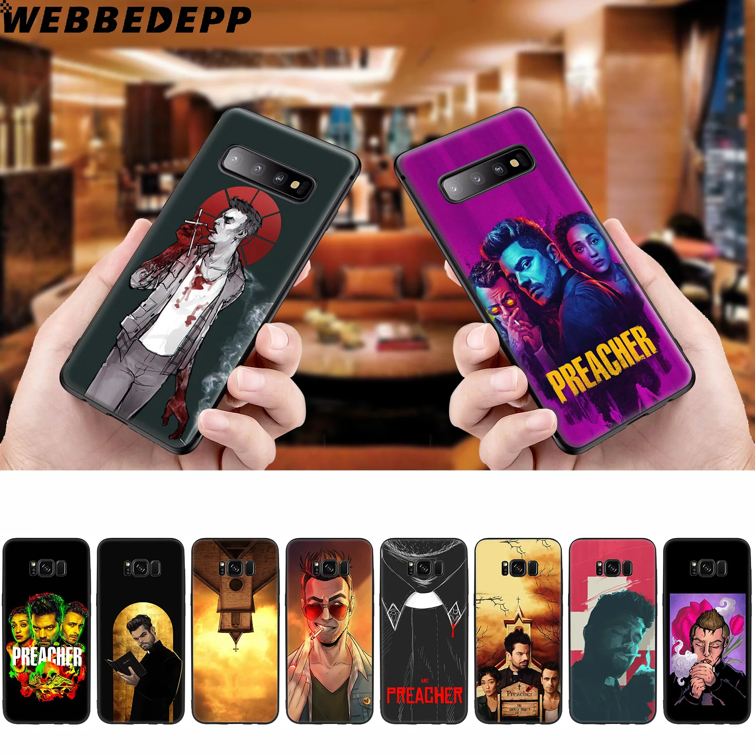 

WEBBEDEPP Preacher Tv Shows Soft Case for Samsung Galaxy S10 S10e S9 S8 Plus S7 S6 Edge S9 Plus & J6 2018 Note 10 Plus 9 8