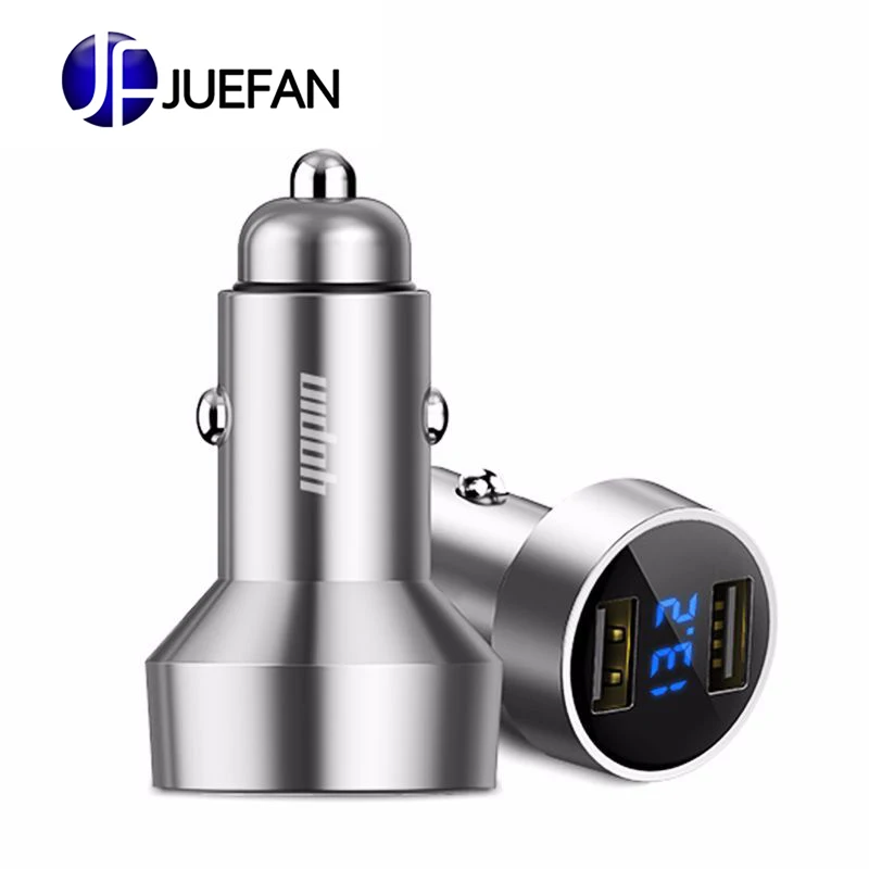 

Fast charge car charger All metal double usb digital display 3.6A car charger